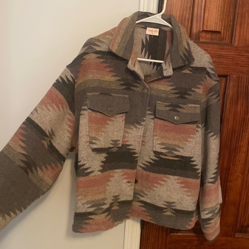 Hailey&Co western pattern- grey and pink